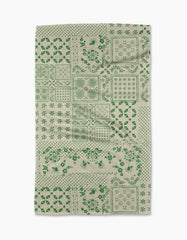 Blossoming Bandanna Green Kitchen Tea Towel