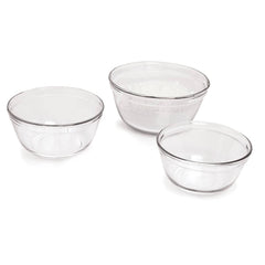 Anchor Hocking Glass Food Prep & Mixing Bowl Set of 3