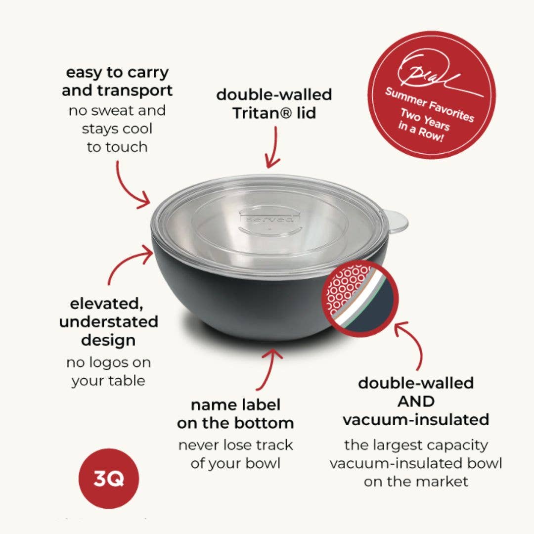 America250: Serving Bowl in White Icing
