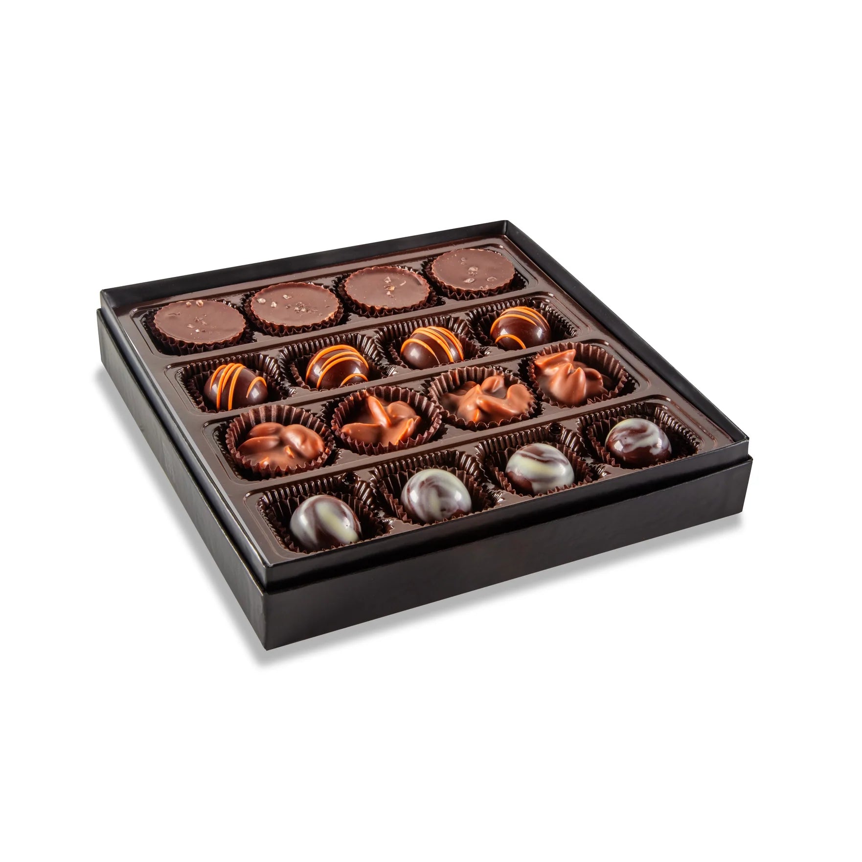 Bourbon Barrel Assorted Artisan Chocolates, 16 Piece Box