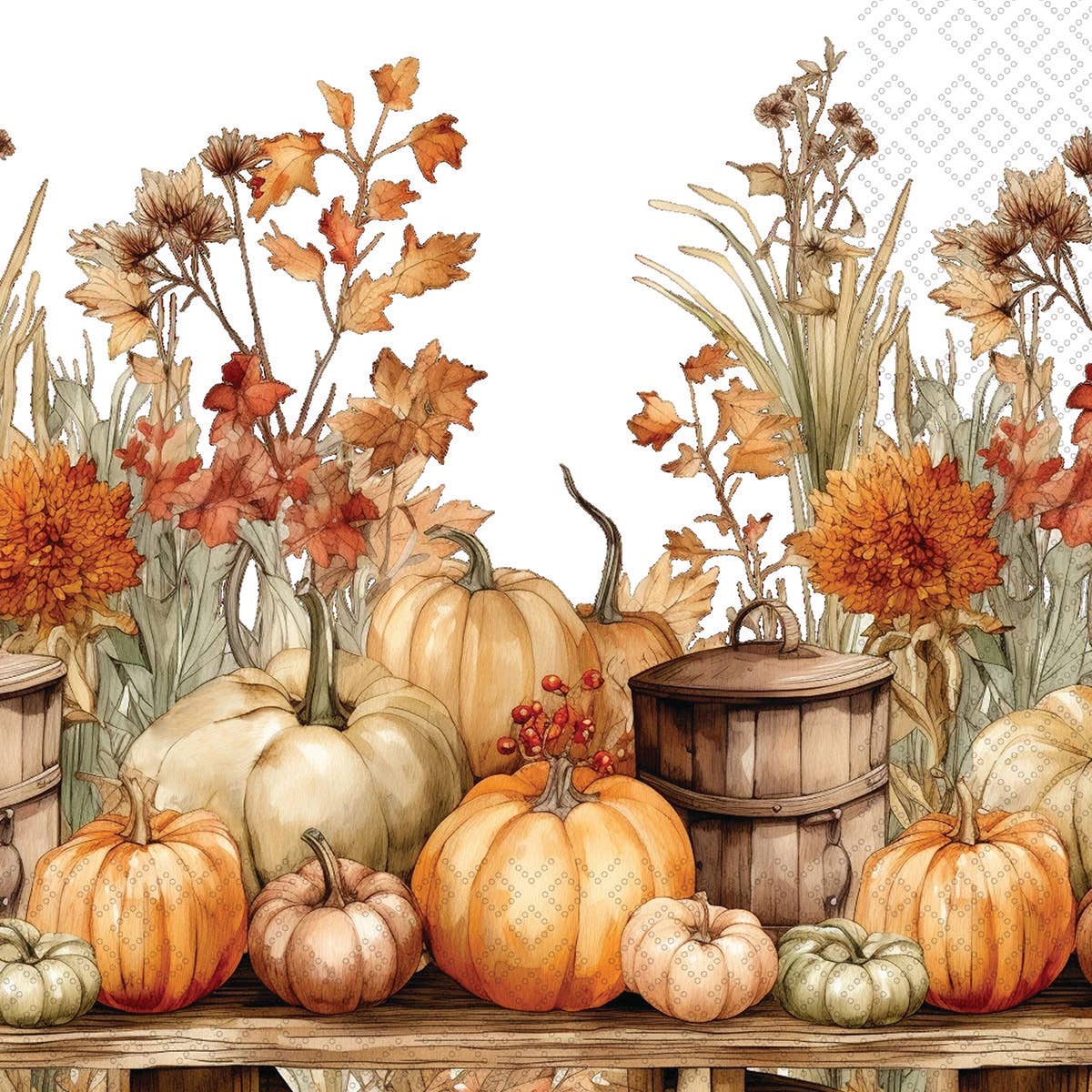Autumn Abundance Lunch Napkins