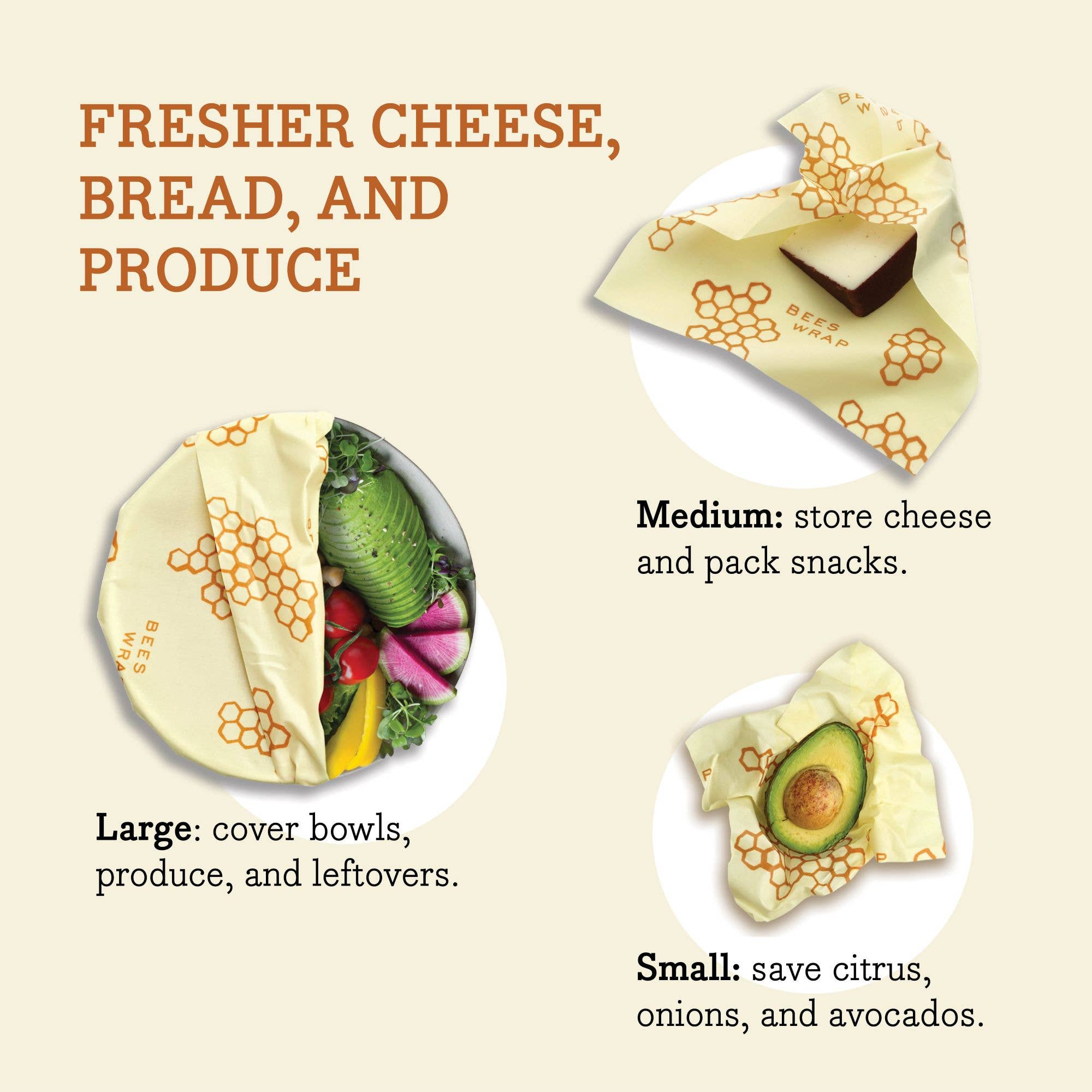 Bee's Wrap Honeycomb, Assorted 3 Pack