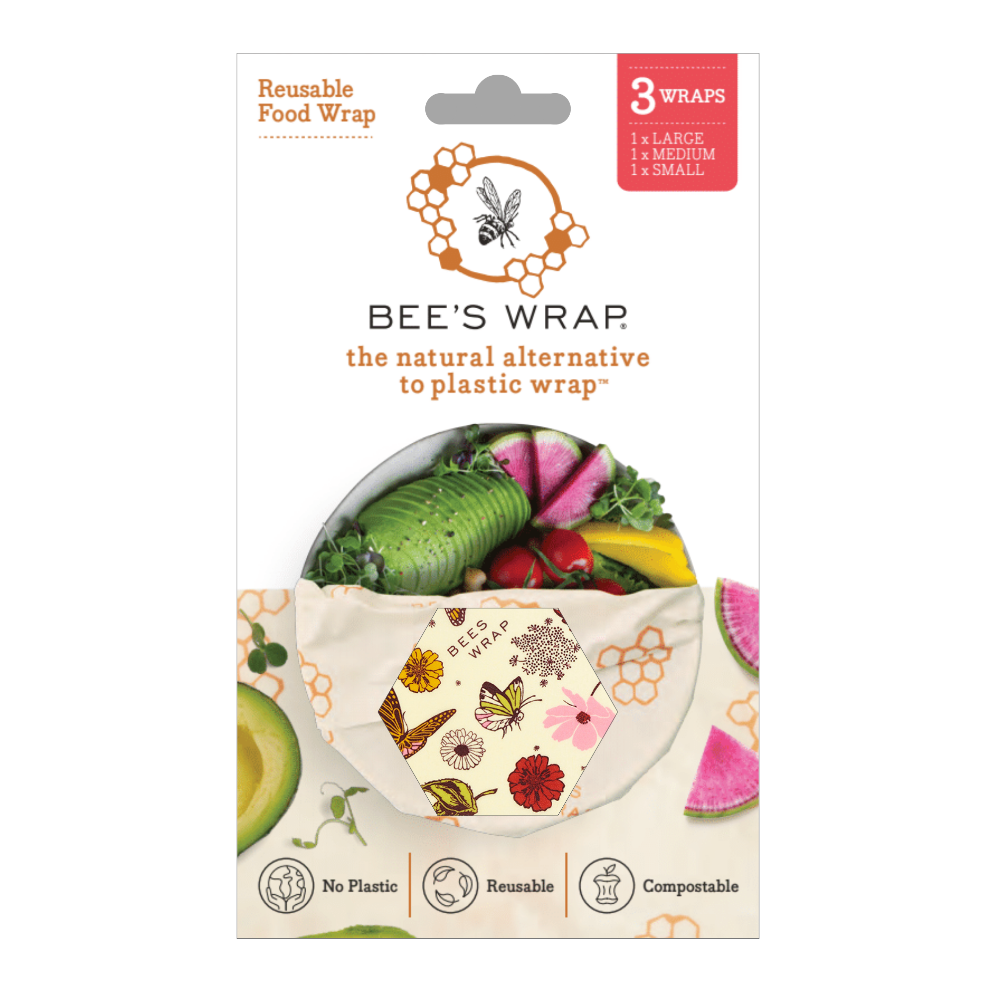 Beeswax Food Wraps 3 Pack - Meadow Magic