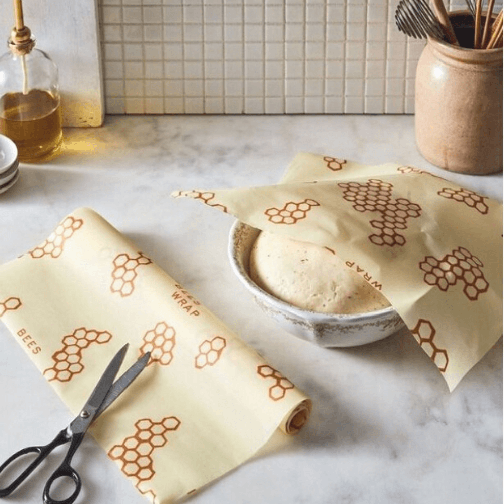 Beeswax Food Wrap Roll - Honeycomb Print