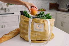 Bees Wrap Reusable Market Tote - Organic Cotton Shopping Bag
