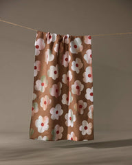 Brushed Bouquet Brown Kitchen Tea Towel