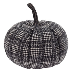 Black & White Plaid Plush Pumpkin