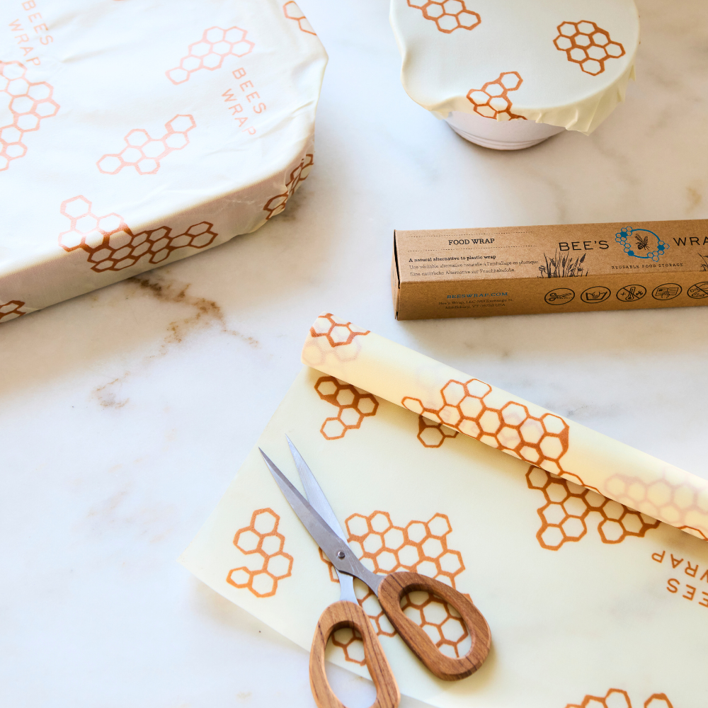 Beeswax Food Wrap Roll - Honeycomb Print