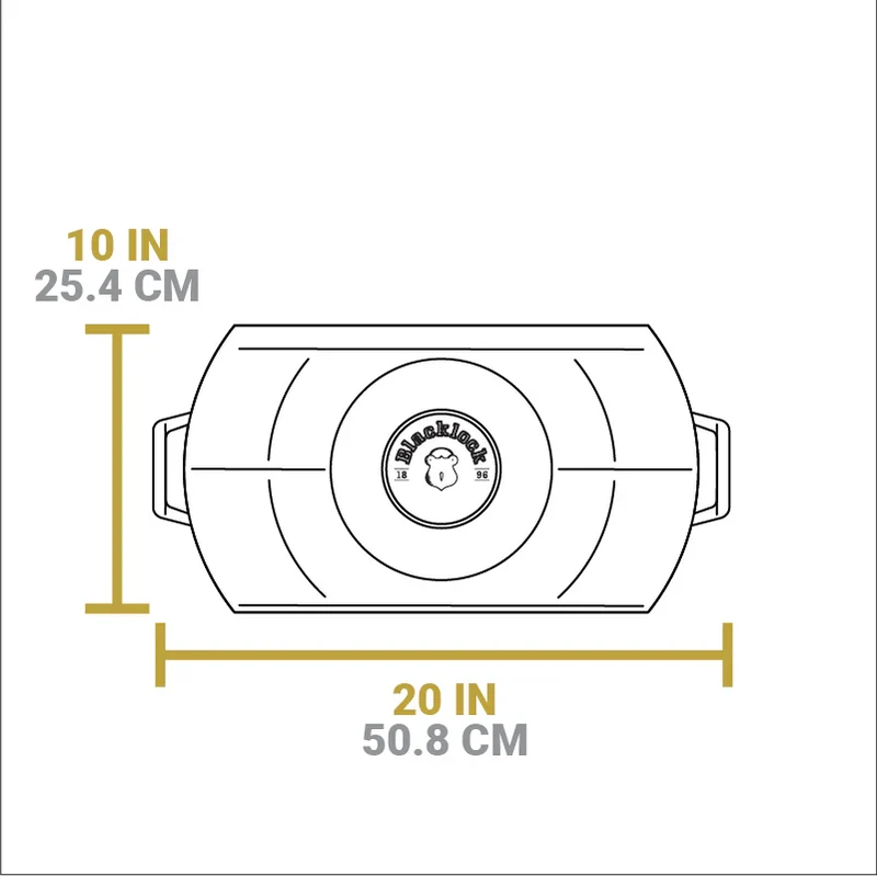 Blackock Cast Iron Double Burner Griddle