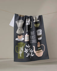 But First, Coffee Kitchen Tea Towel