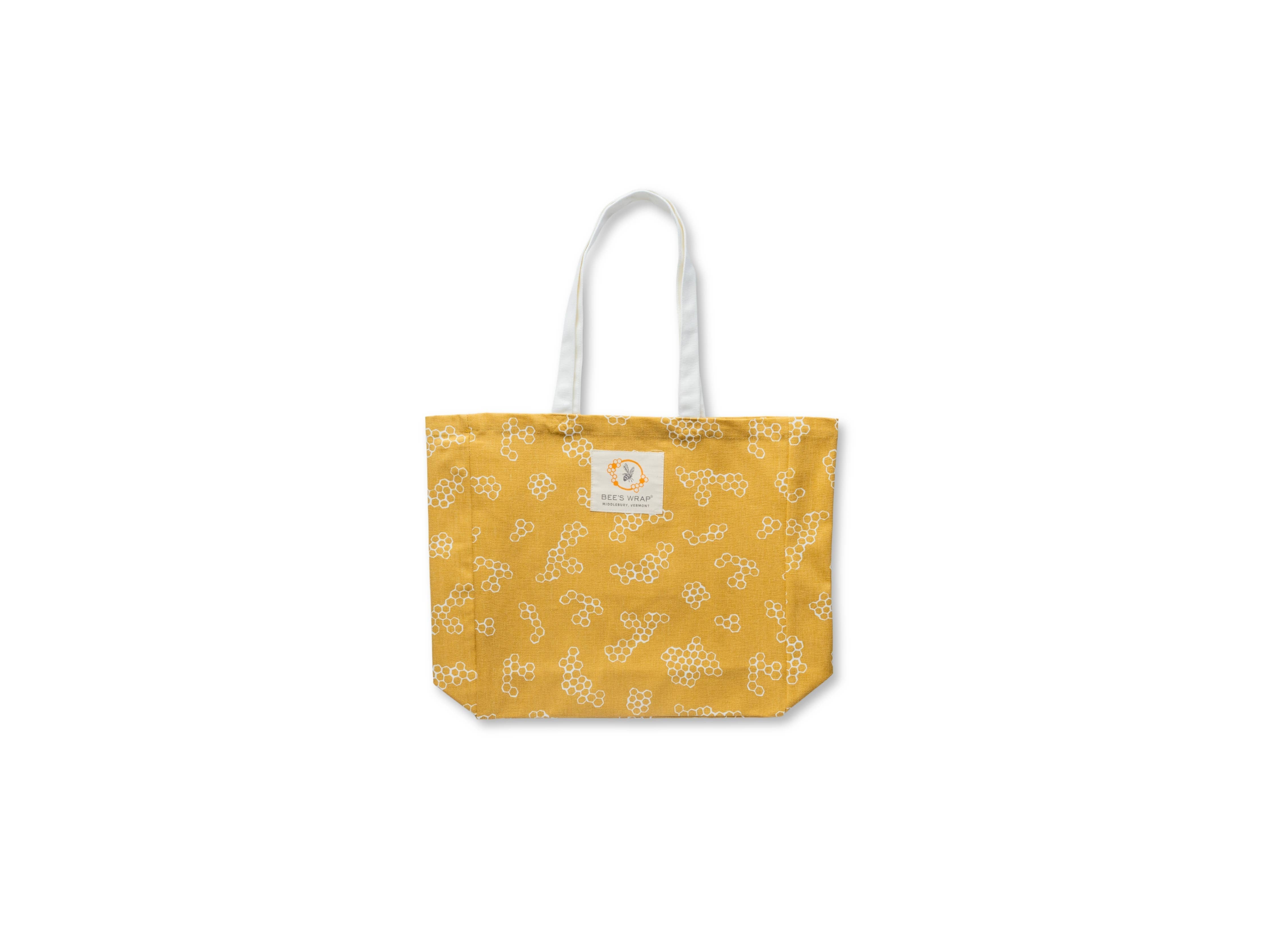 Bees Wrap Reusable Market Tote - Organic Cotton Shopping Bag