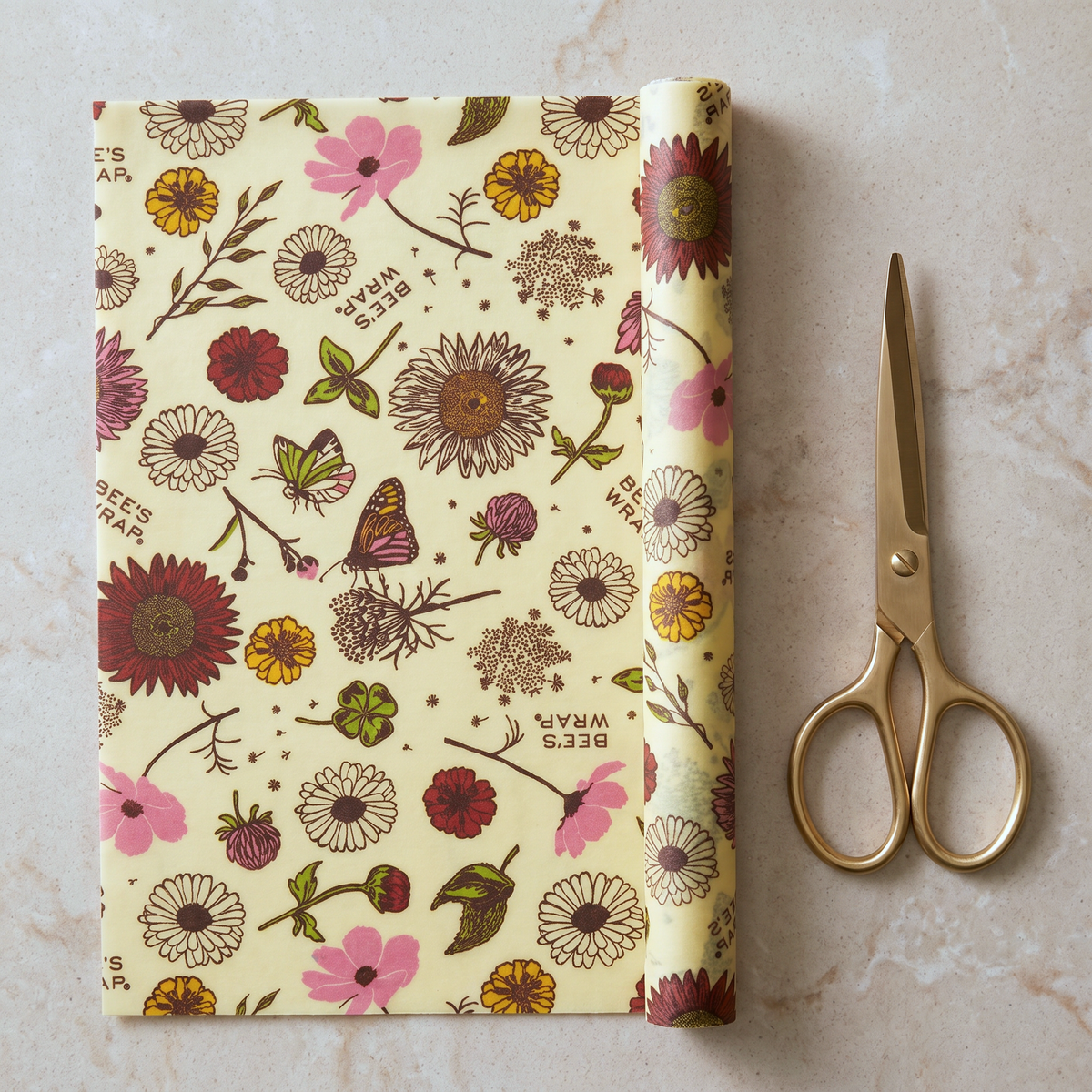 Beeswax Food Wrap Roll - Meadow Magic