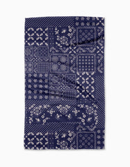 Blossoming Bandanna Blue Kitchen Tea Towel