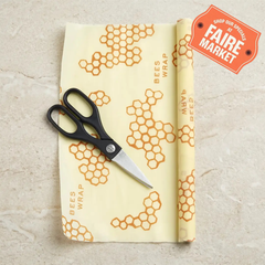 Beeswax Food Wrap Roll - Honeycomb Print