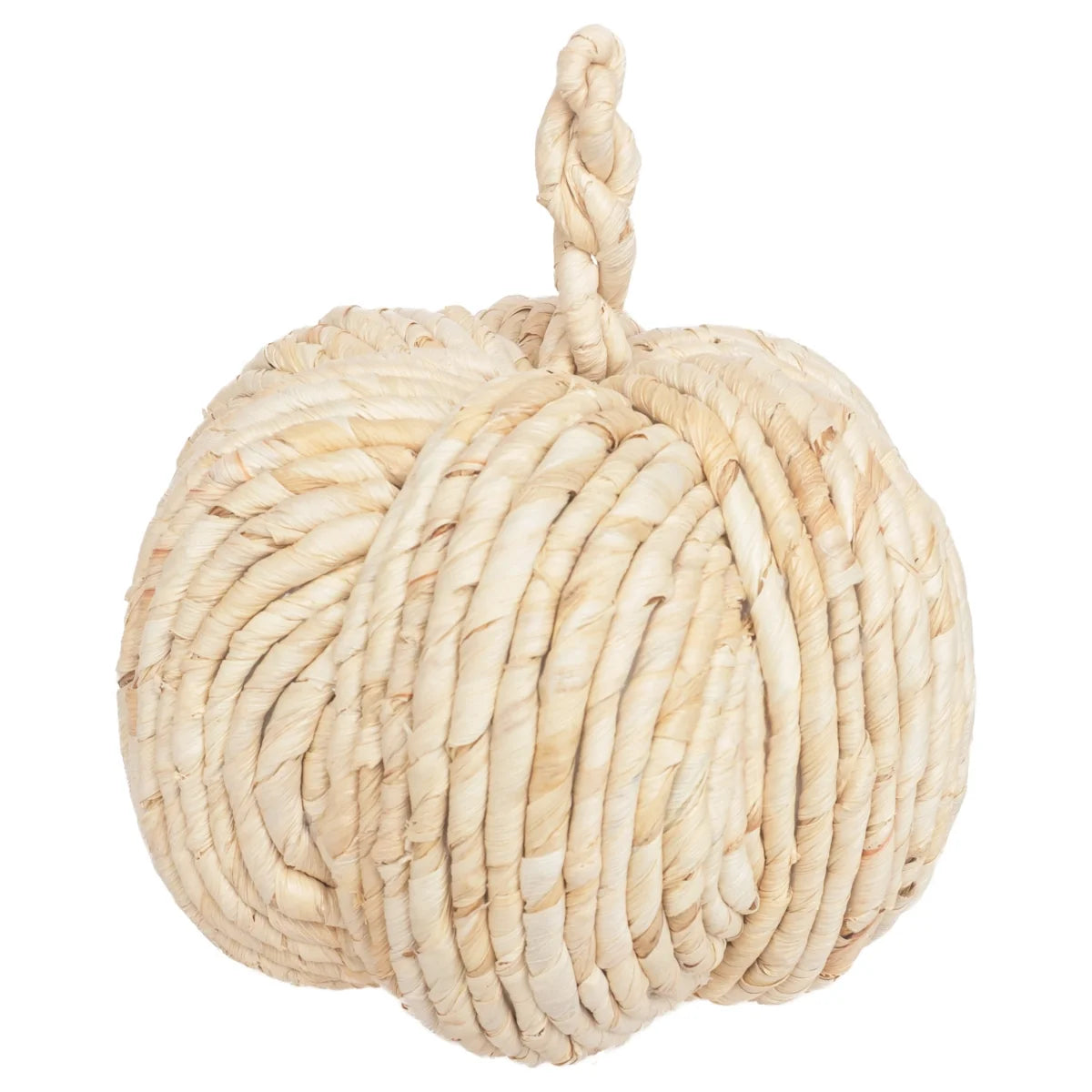 8.75" Natural Woven Pumpkin Medium