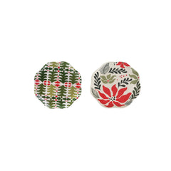 Bamboo Plate with Seasonal Botanical Pattern